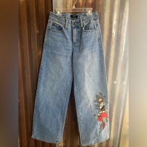 Ed Hardy Denim Jeans with Red Embroidery